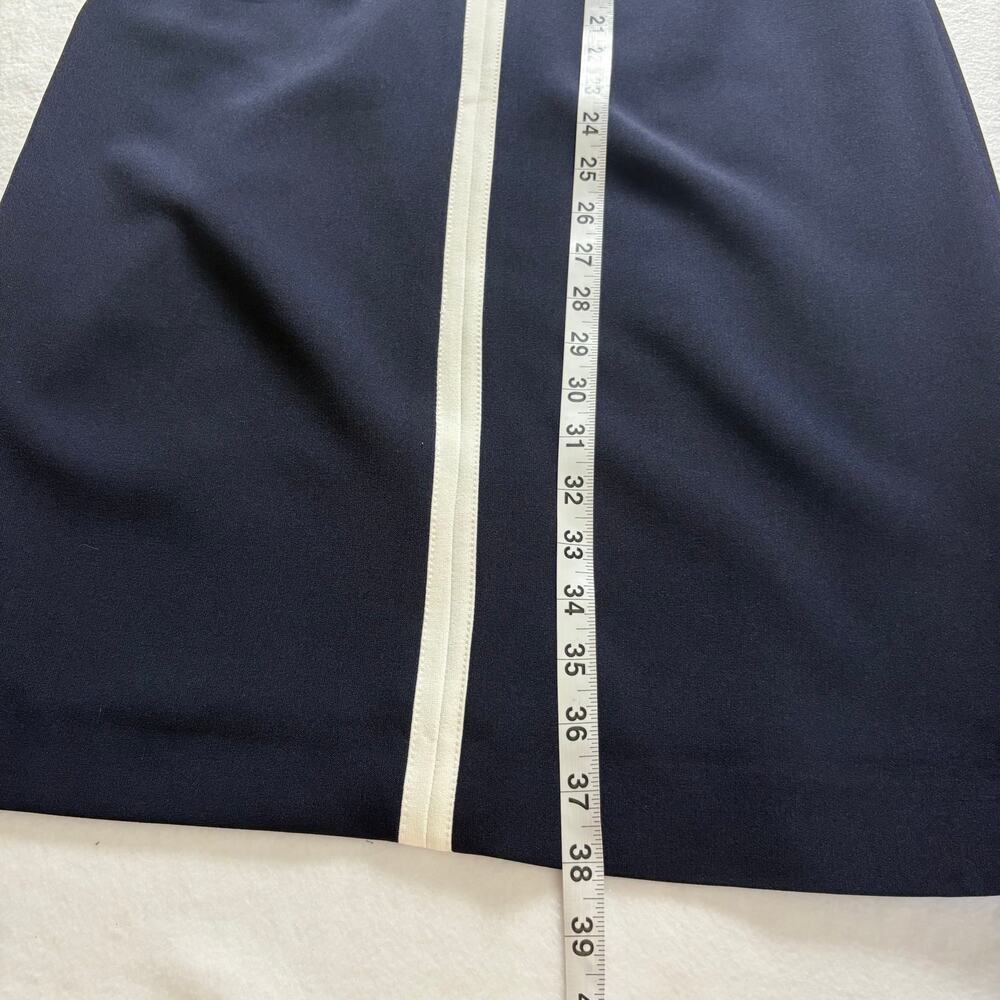 Black Label by Evan-Picone Navy & White Sleeveless Sheath Dress Size 4 Career - Picture 12 of 14